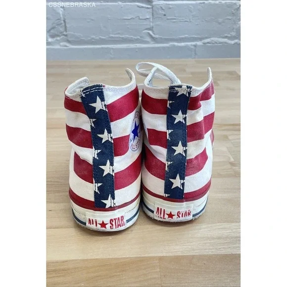 Converse Red/White/Blue All Star Unisex Adults Lace Up Closed Toe Shoes Size 10 - Picture 5 of 9